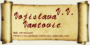 Vojislava Vantović vizit kartica